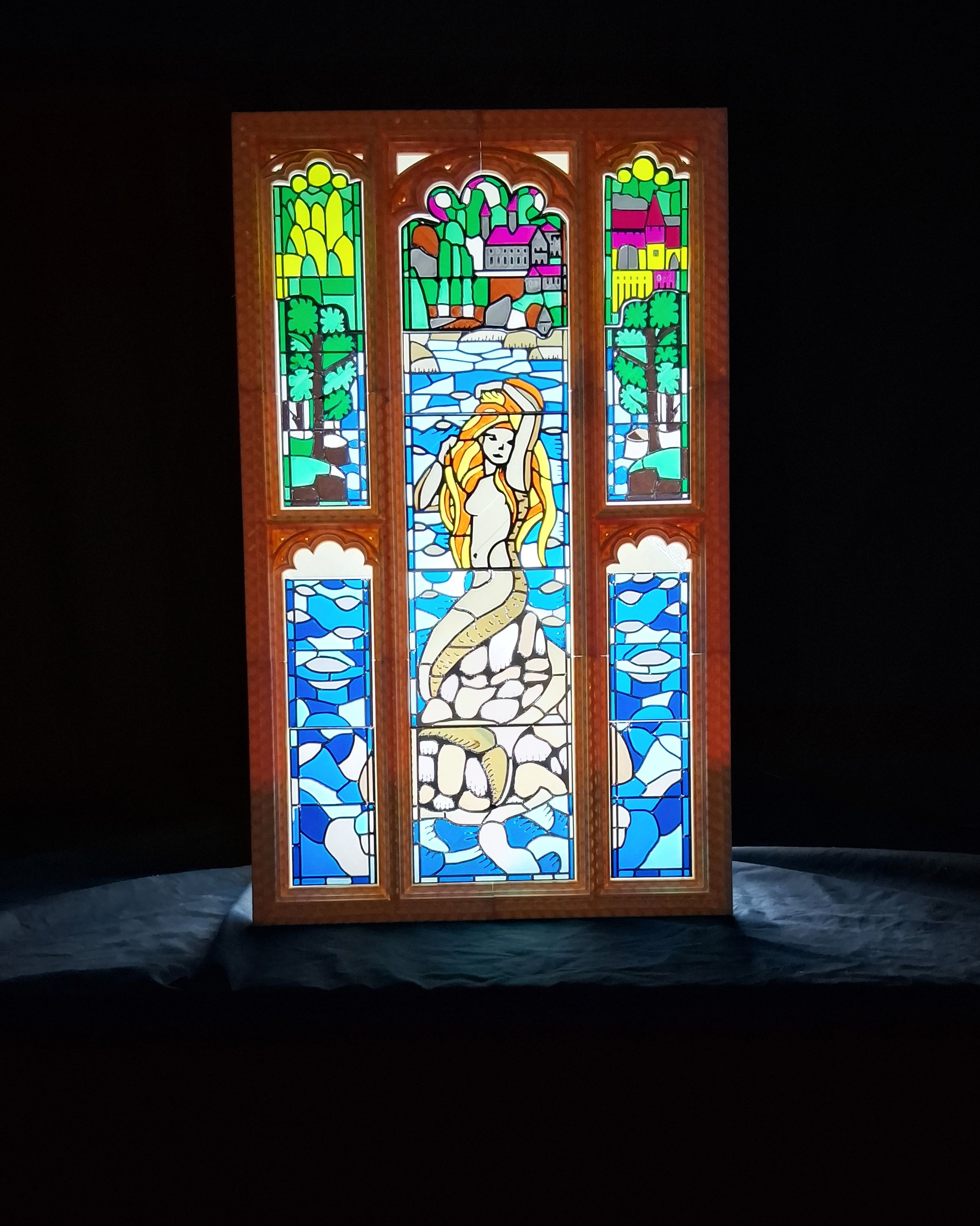 Harry Potter Bathroom Stained Glass Window 3d model