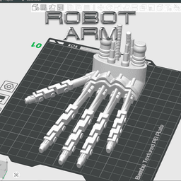 Fidget Terminator Arm – Articulated Print-in-Place Model 3d model