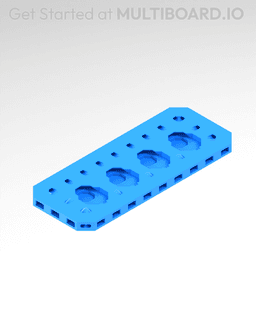 5x2 MU - Point Hole MU - MultiBoard Plate 3d model