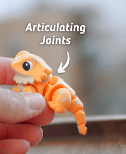 Brave Bearded Dragon - Articulated Fidget Bearded Dragon 3d model