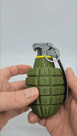 Hand Grenade Cryptex — Configurable 4-digit puzzle container 3d model