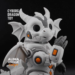 BIG CYBORG DRAGON TOY 3d model