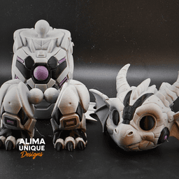 BIG CYBORG DRAGON TOY 3d model