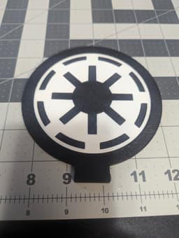 Galactic Republic 120mm Wall Mount Insert Emblem 3d model