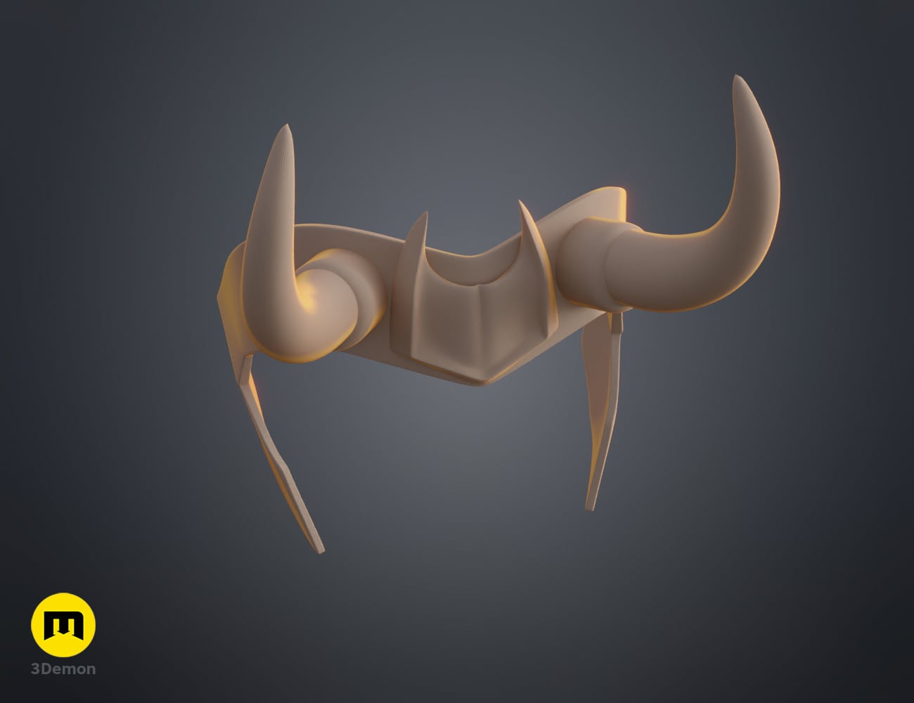 Loki horns Headband 3d model