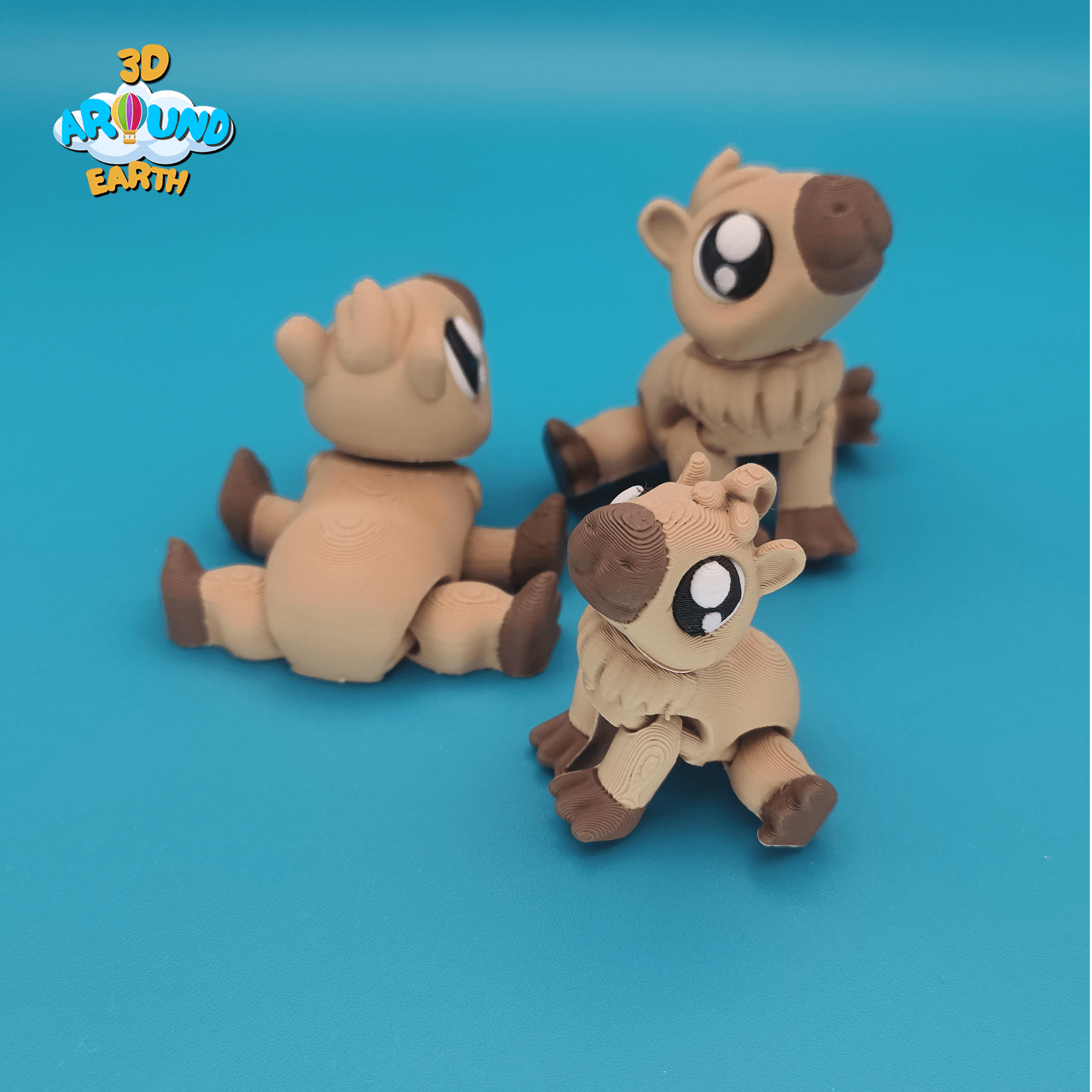 Cute Furry Capybara 3d model