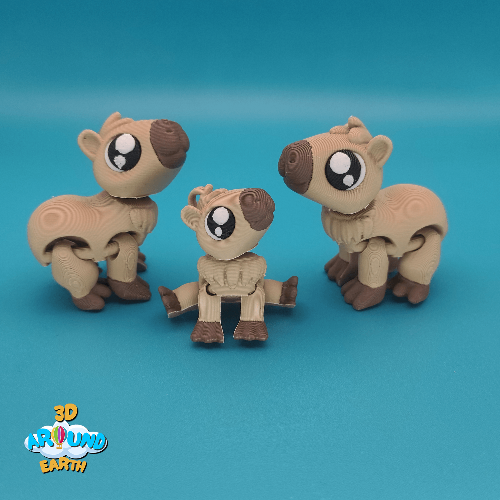 Cute Furry Capybara 3d model