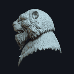 Tiger_Action Figue Head 3d model