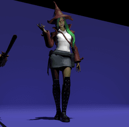 Cartoon Witch Figure 3d model
