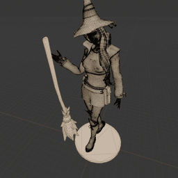 Cartoon Witch Figure 3d model