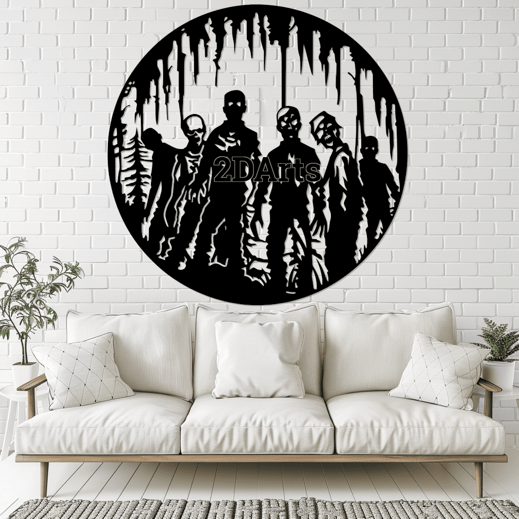 Zombie Army 2D Wall Art/Window Art 3d model