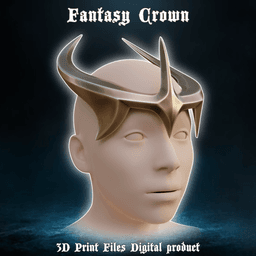 Fantasy Crown Headwear Cosplay 3d model