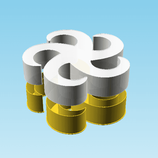 Spiral Star, nestable box (v2) 3d model