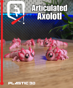 Articulated Axolotl 3d model
