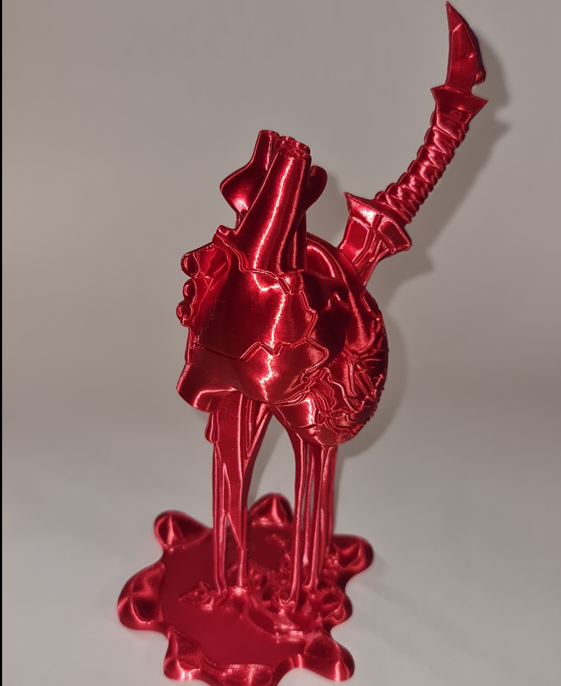 Original Polyalchemy Elixir Royal Ruby filament. Printed with organic supports, initial attempt without failed!