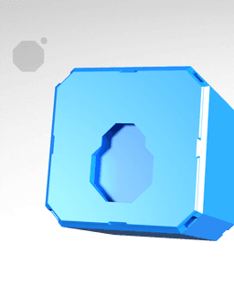 4x3x0.5 CU - Double Divided Bin - Multibin Insert 3d model