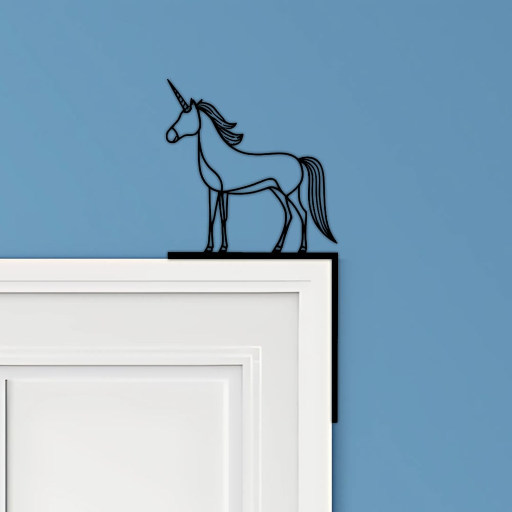 Unicorn Door Corner Decor 3d model