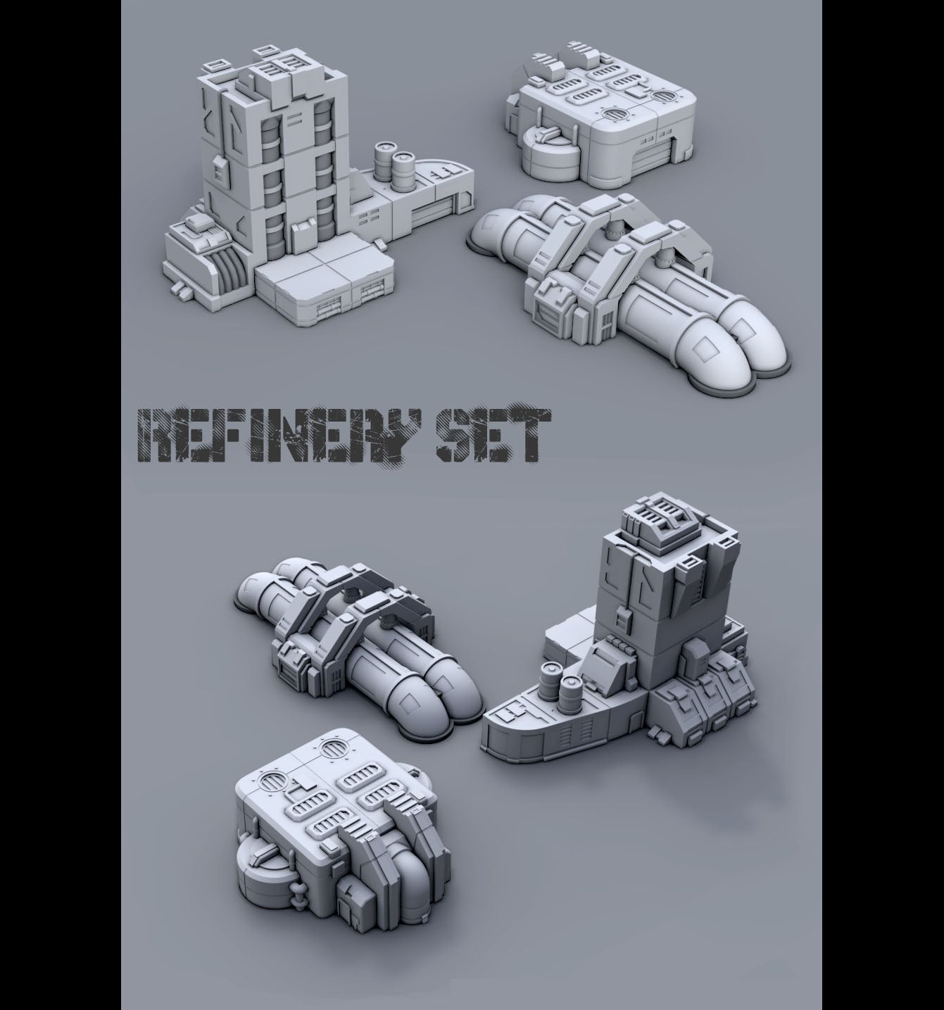 Refinery Large - Refinery Set 3d model