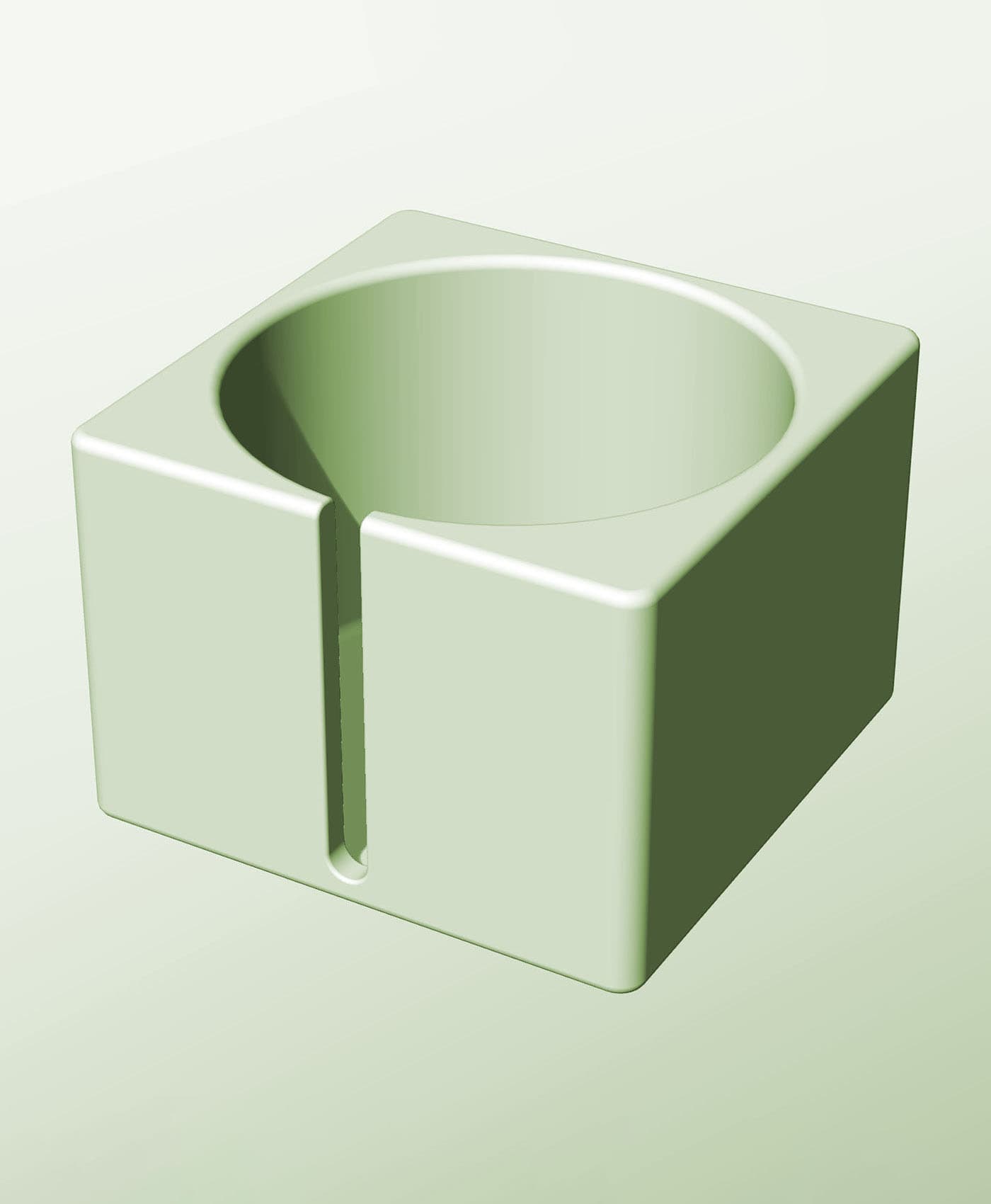 CS128-100-S Stackable slotted bin box module for creative decor 3d model