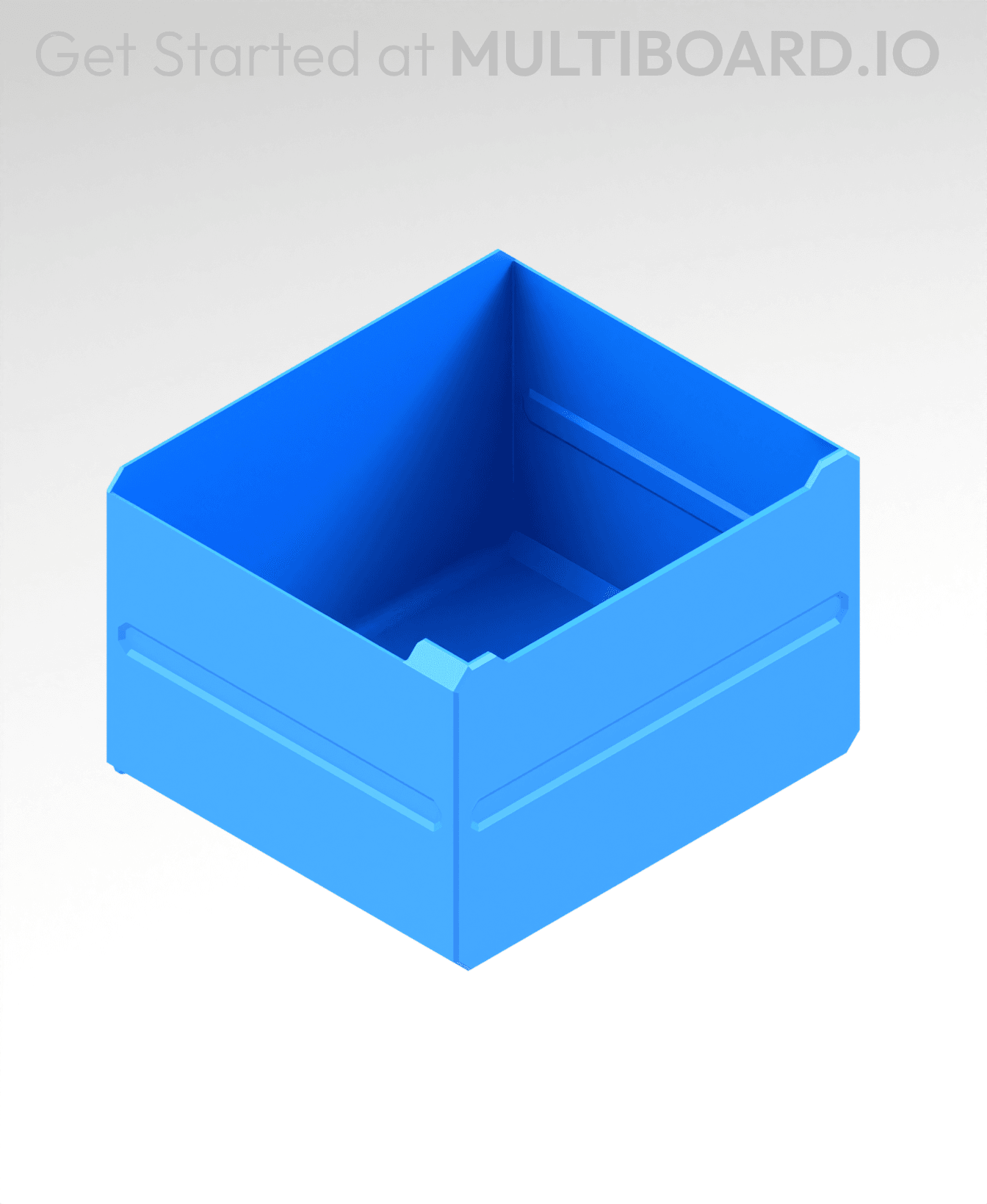 3x2x2.5 LU - Labelled - MultiBin Simple Drawer 3d model