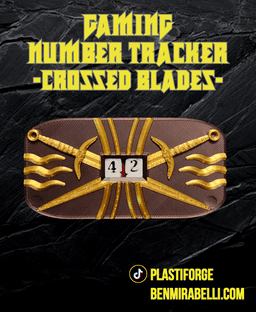 Sword Game Number Tracker 3d model
