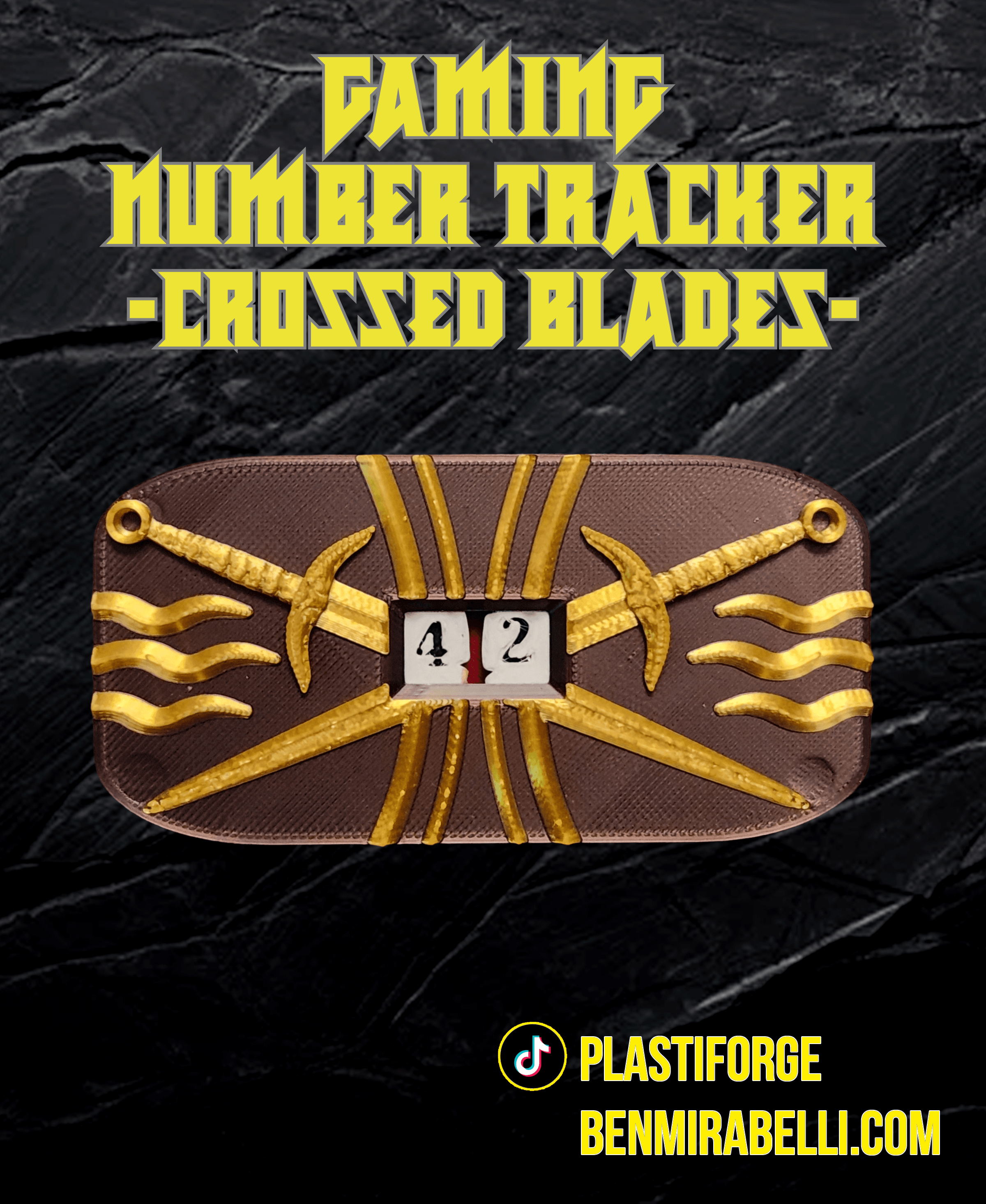 Sword Game Number Tracker 3d model