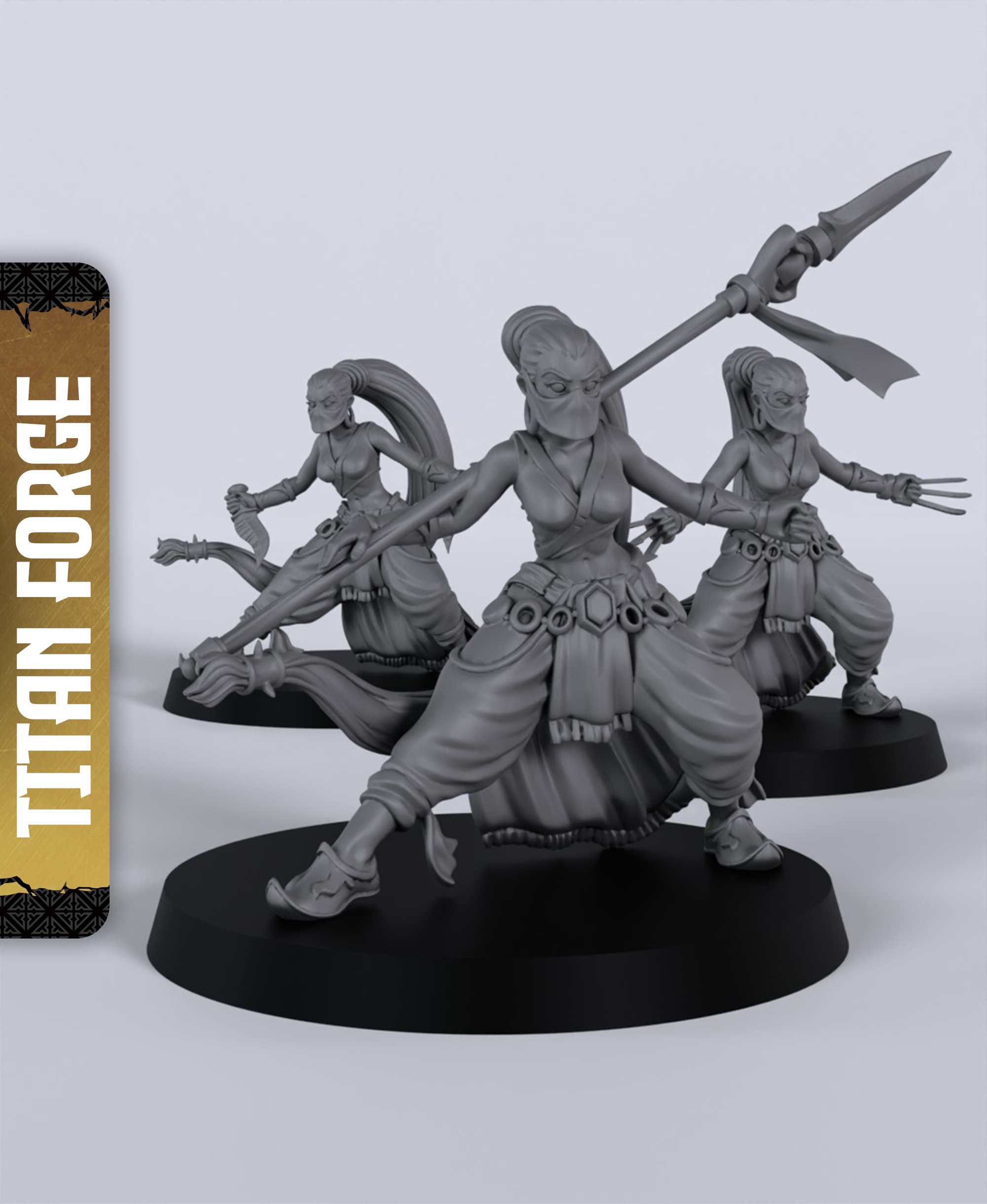 Elf Female Rogue - With Free Dragon - 5e DnD Inspired for RPG and Wargamers 3d model