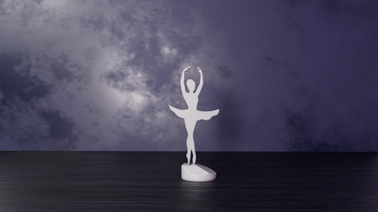 BALLERINA DANCER, DECORATION 3d model