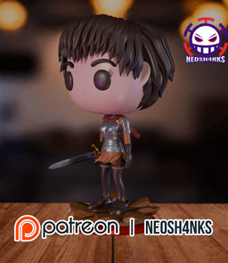Berserk Casca Funko style 3d model