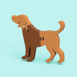 Articulated Dog 3d model