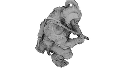 Azure Horned Guardian 3d model