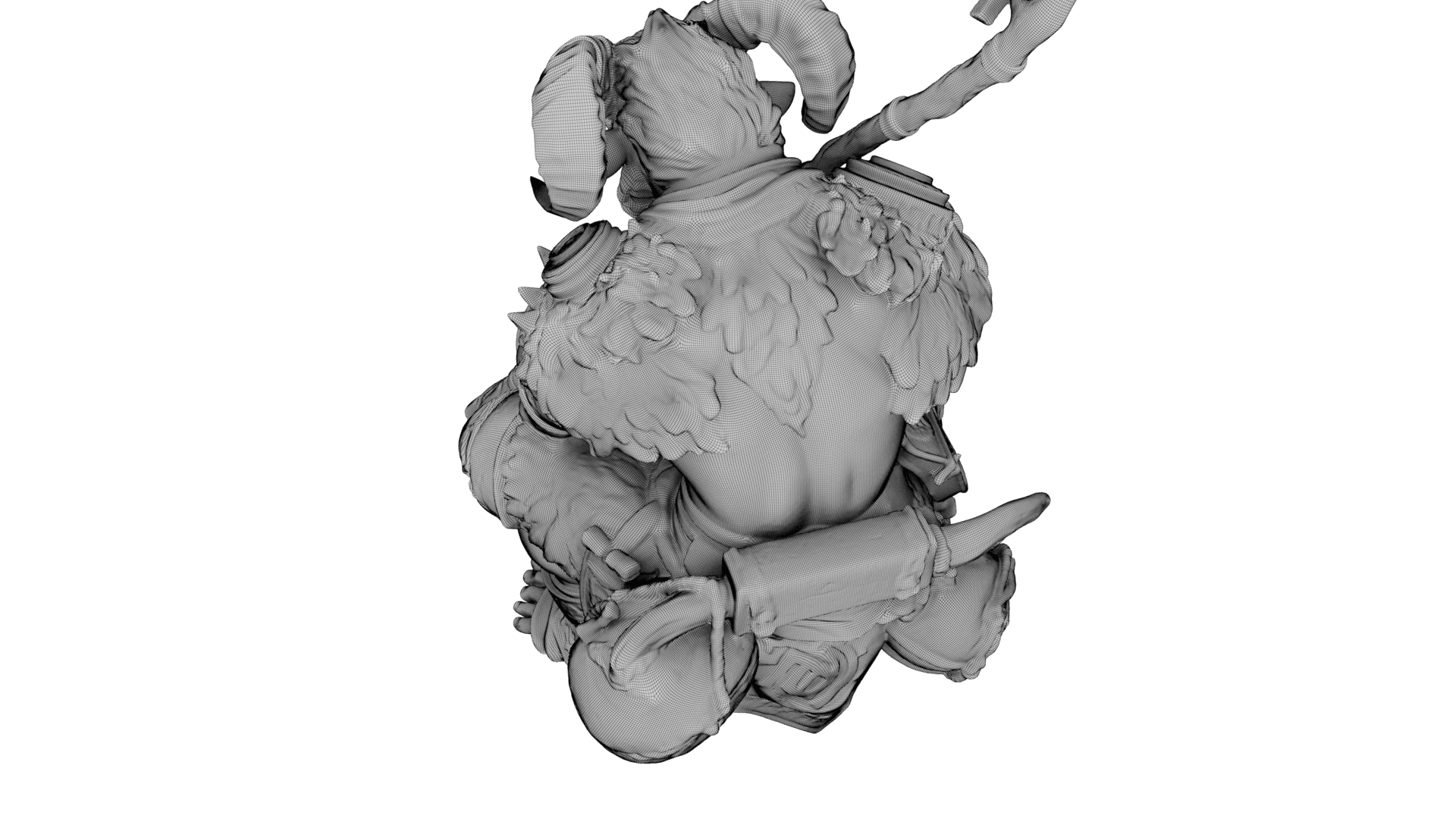 Azure Horned Guardian 3d model