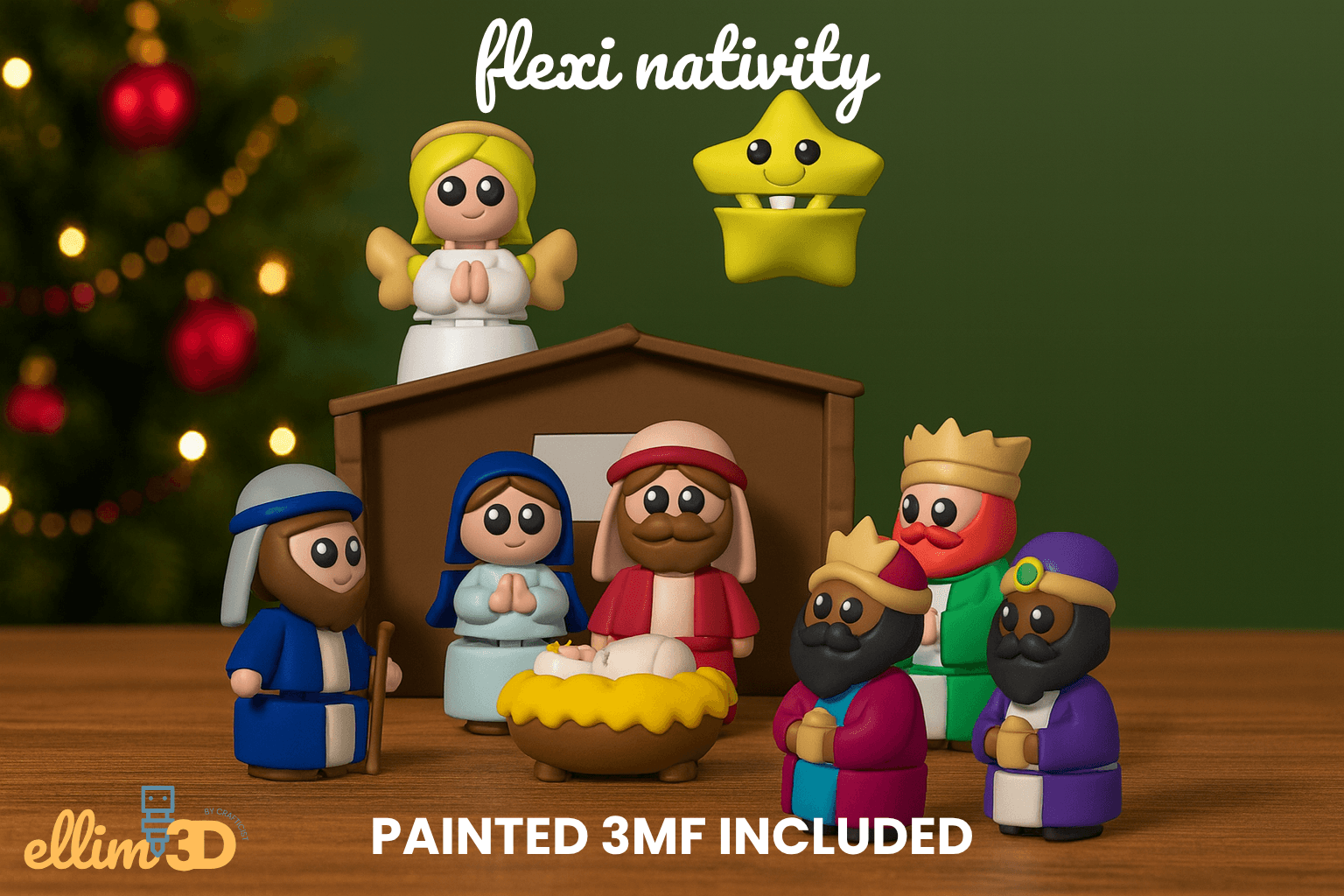 Flexi Nativity - all 11 Files Included 3d model