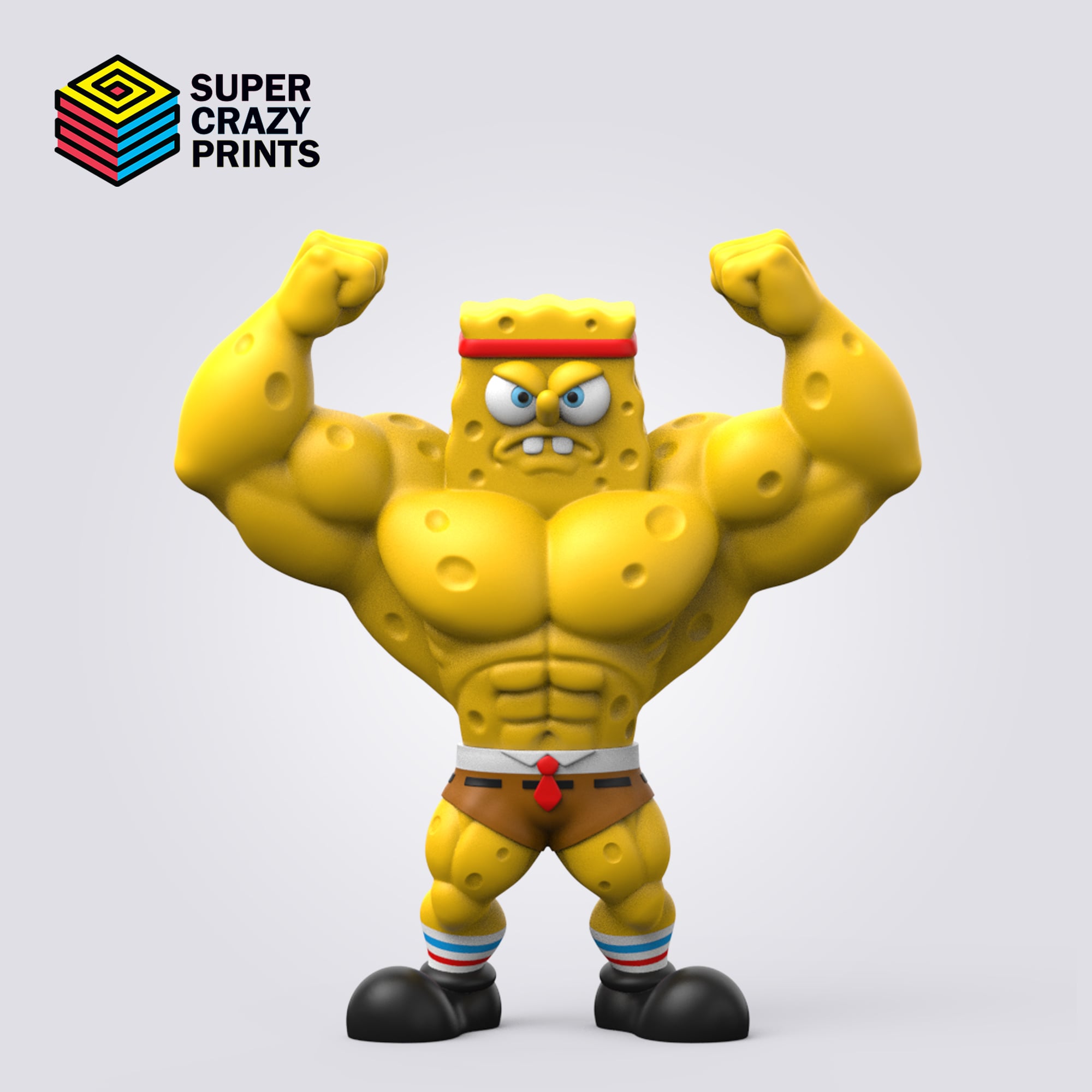 Muscular Spongebob 3d model