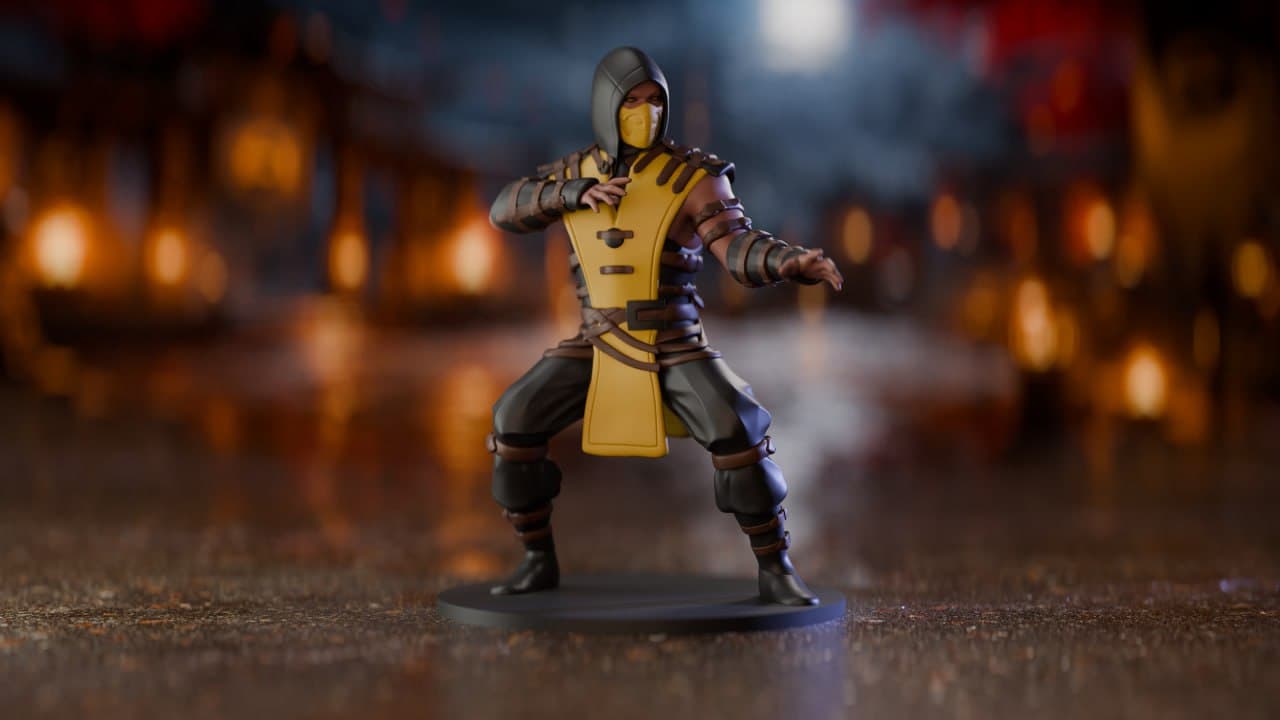 Mortal Kombat Scorpion Collectible Figurine 3d model