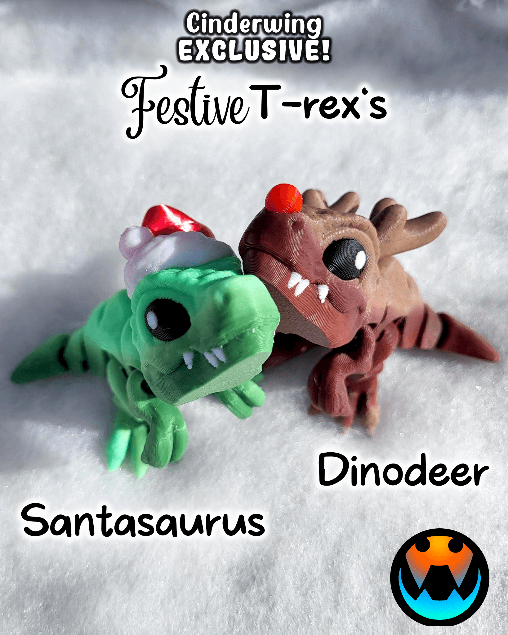 Festive T-Rex 3d model