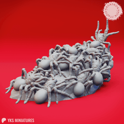 Swarm of Spiders - Tabletop Miniature (Pre-Supported) 3d model