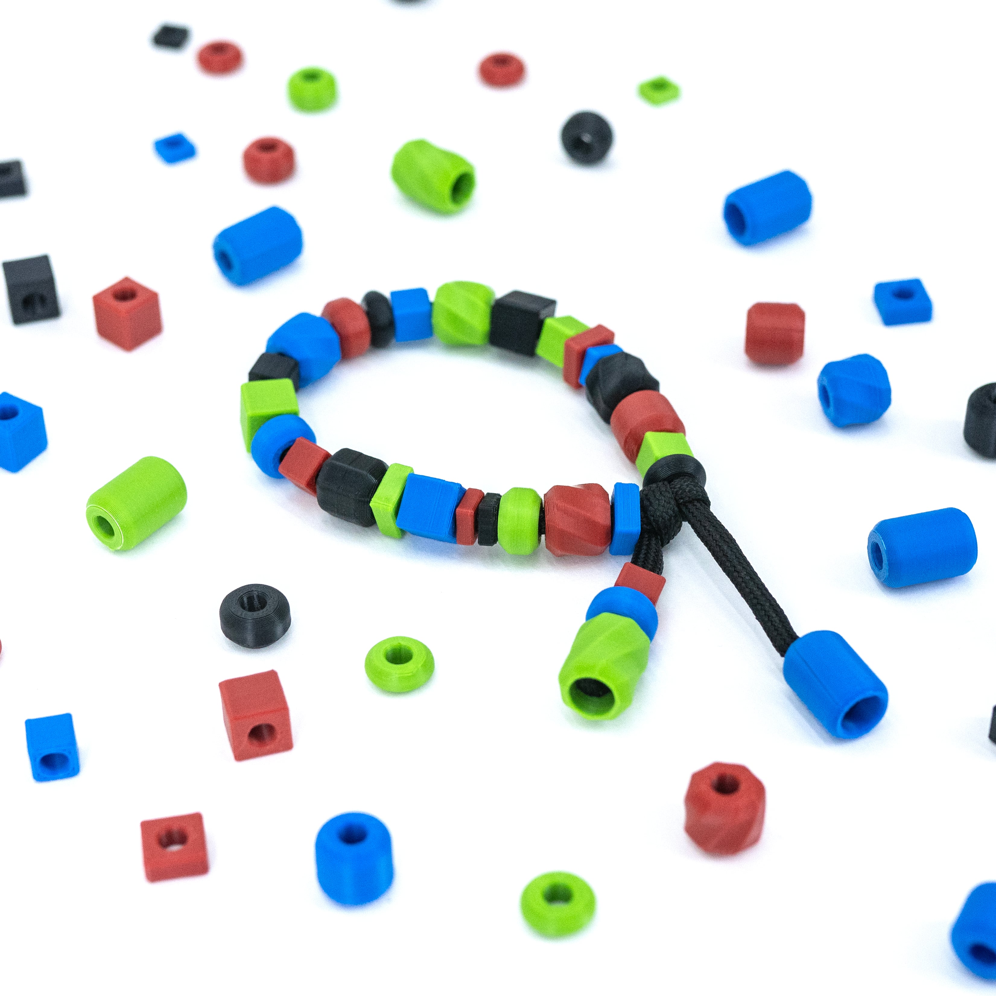Paracord Bead Kit // Beads and Endcaps 3d model