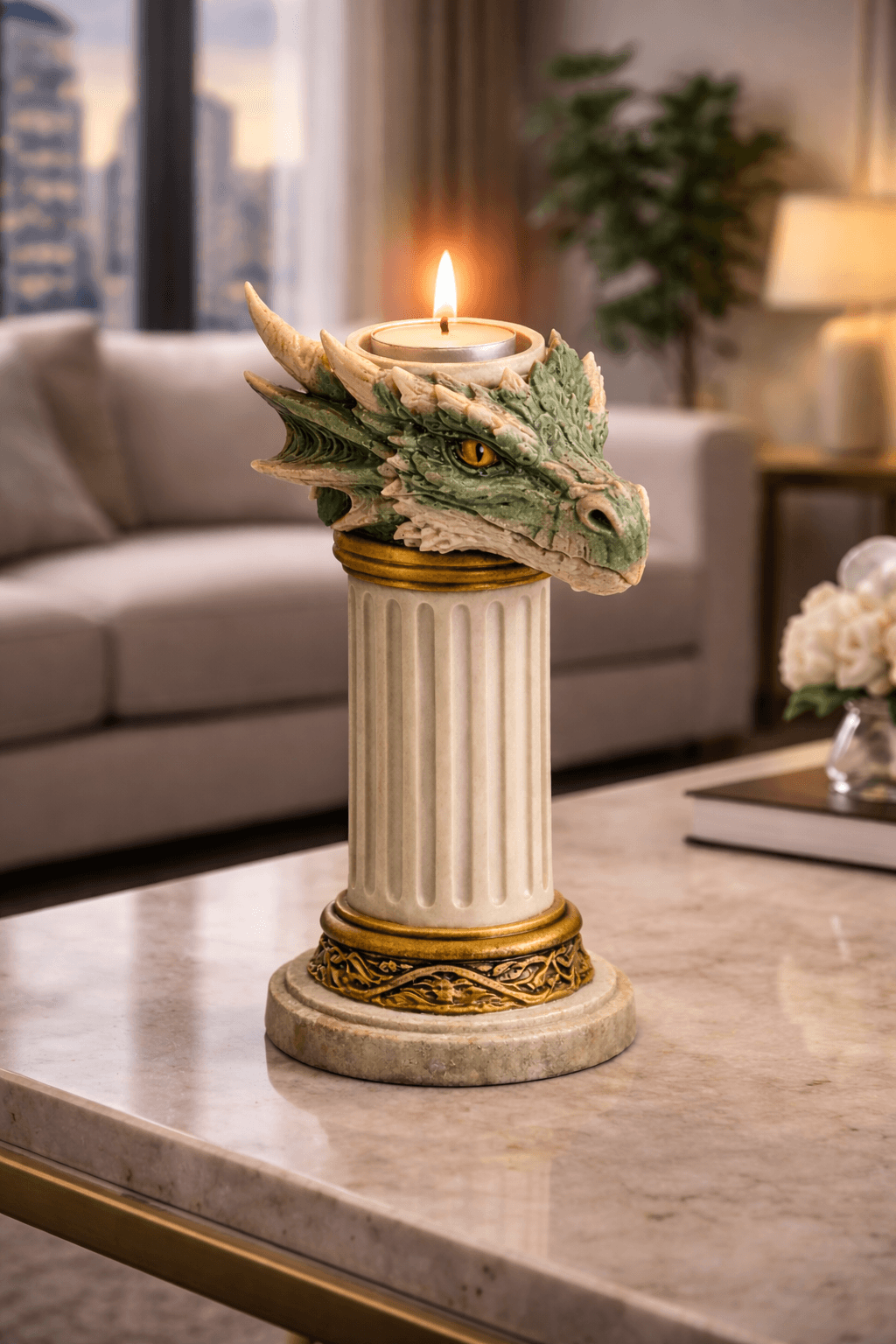 Dragon Head Candle Holder STL 3d model