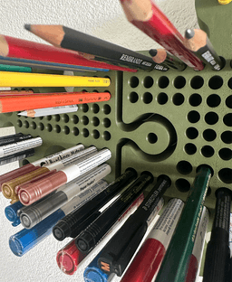 Puzzle Wall Pen Holder 3d model