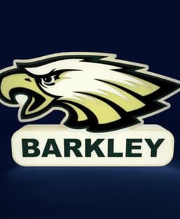 Philadelphia Eagles Sign - LED Strip Compatible 3d model