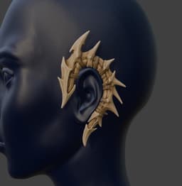 Dragon Bone Ear Cuffs 3d model