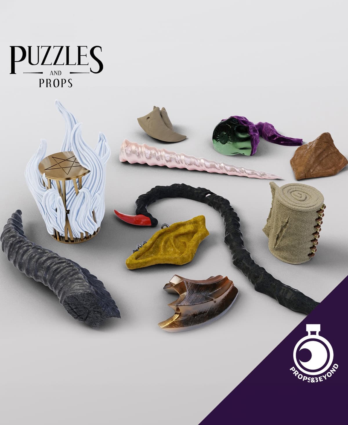 Puzzles and Props - Monster Trophies 3d model
