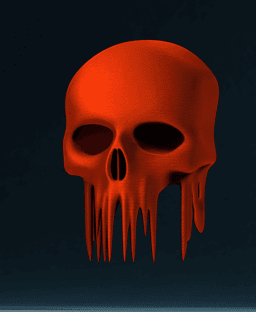 Dripping Skull 3d model
