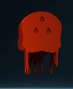 Dripping Skull 3d model