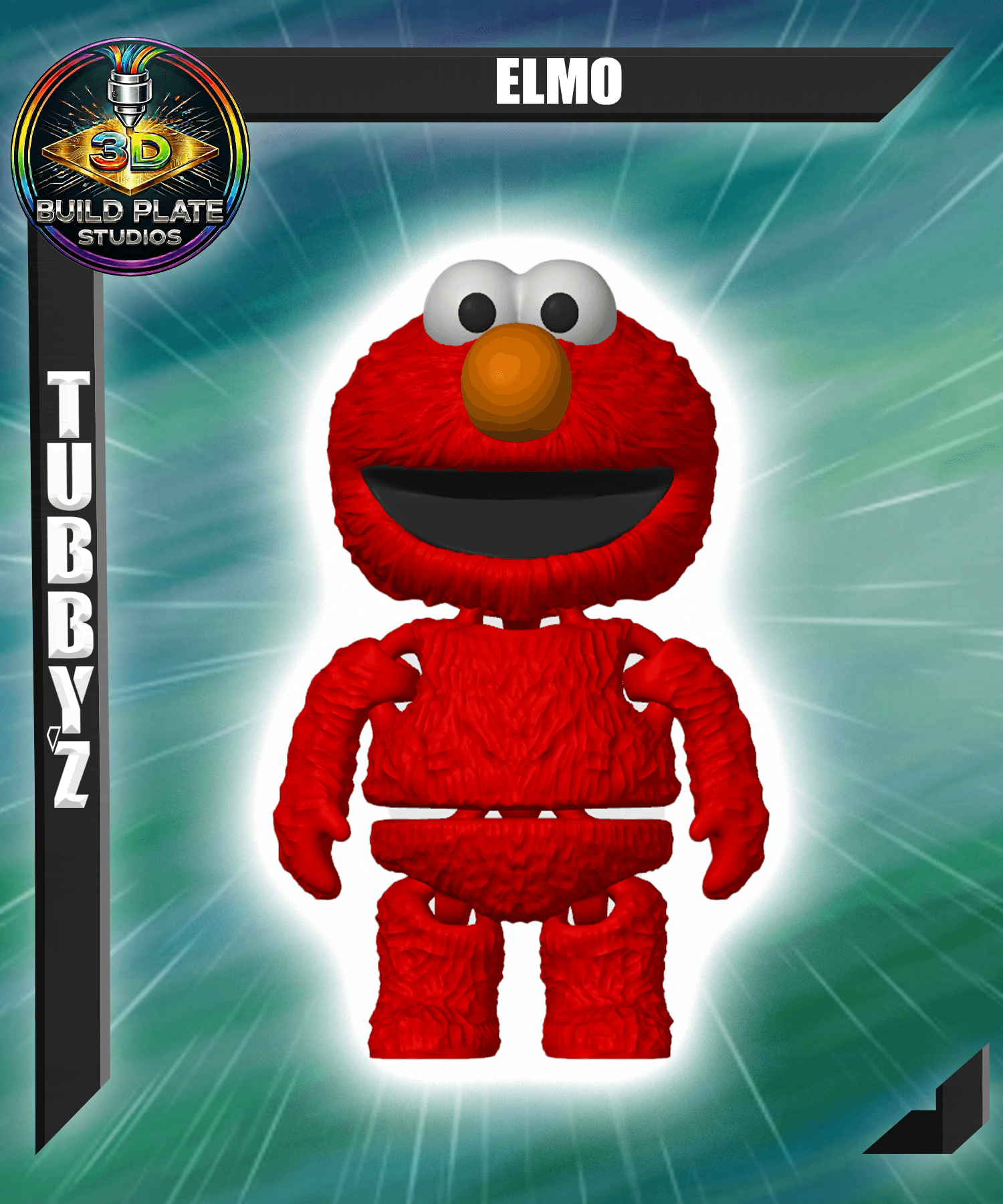 Elmo Multicolor Flexi Print-In-Place 3d model