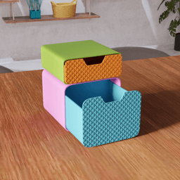 Modular Stackable Storage System 3d model