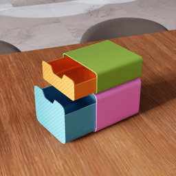 Modular Stackable Storage System 3d model