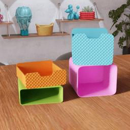 Modular Stackable Storage System 3d model