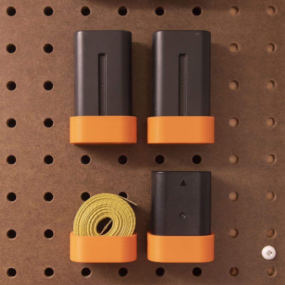 Peg Anything // Battery Holder for GH6, GH5, Sony, DMW-BLF19E, NP-F550, RP-BC009, NP-F330 F550 F570 3d model